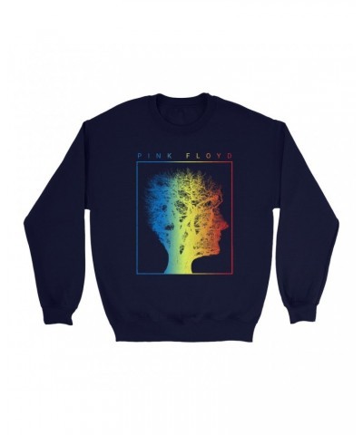 Pink Floyd Sweatshirt | Tree Of Half Life Ombre Rainbow Image Sweatshirt $12.93 Sweatshirts