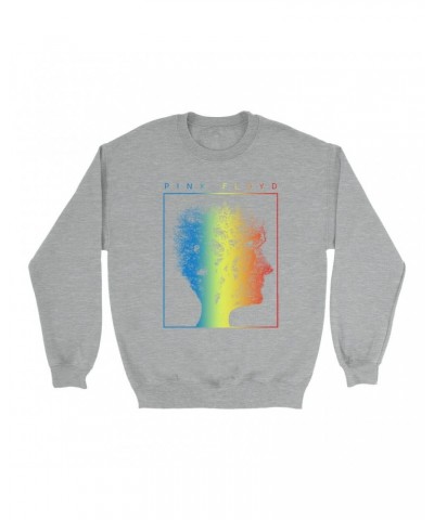 Pink Floyd Sweatshirt | Tree Of Half Life Ombre Rainbow Image Sweatshirt $12.93 Sweatshirts