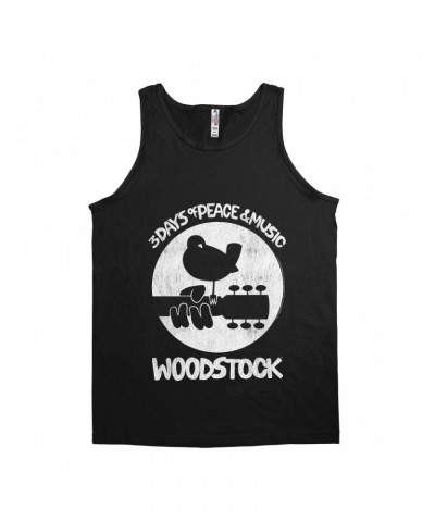 Woodstock Unisex Tank Top | Bird And Guitar All In White Shirt $12.48 Shirts