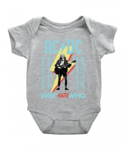 AC/DC Baby Short Sleeve Bodysuit | Pastel Who Made Who Bodysuit $8.58 Kids