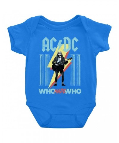 AC/DC Baby Short Sleeve Bodysuit | Pastel Who Made Who Bodysuit $8.58 Kids