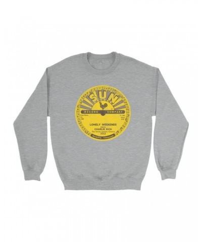 Charlie Rich Sweatshirt | Lonely Weekends Record Label Distressed Sweatshirt $11.18 Sweatshirts