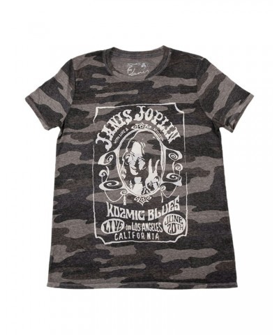 Janis Joplin Kozmic Blues Camo Ladies T-Shirt $10.50 Shirts