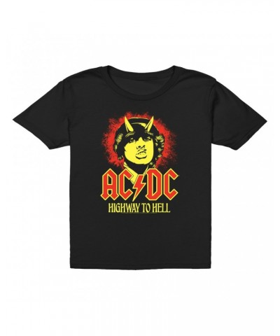 AC/DC Kids T-Shirt | Red Yellow Angus Highway To Hell Design Kids T-Shirt $11.98 Kids