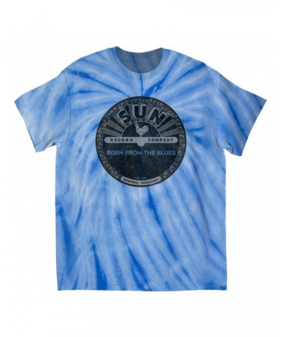 Sun Records T-Shirt | Born From Blues Black Label Distressed Tie Dye Shirt $9.16 Shirts