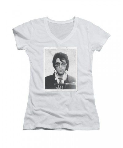 Elvis Presley Junior's V-Neck Shirt | FRAMED Junior's Tee $7.02 Shirts