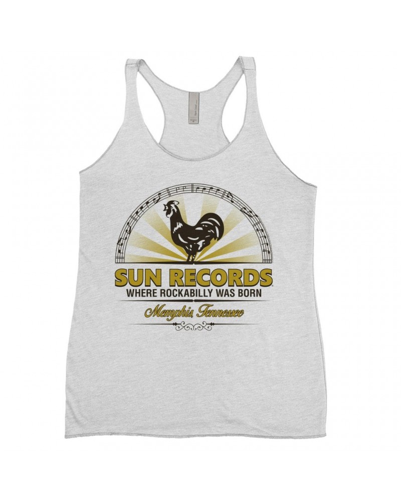 Sun Records Ladies' Tank Top | Ombre Logo Emblem Shirt $14.48 Shirts