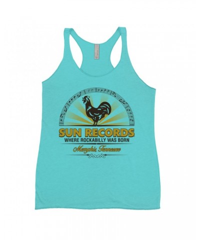 Sun Records Ladies' Tank Top | Ombre Logo Emblem Shirt $14.48 Shirts