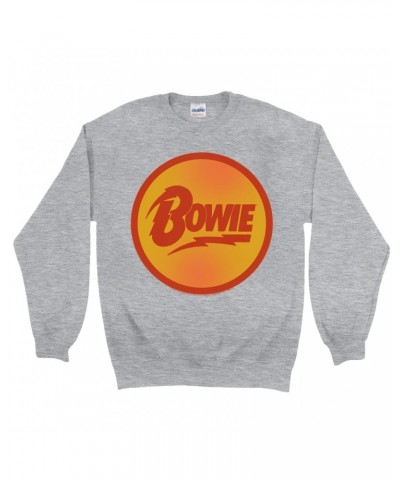 David Bowie Sweatshirt | Bowie Orange And Red Circle Logo Sweatshirt $11.18 Sweatshirts