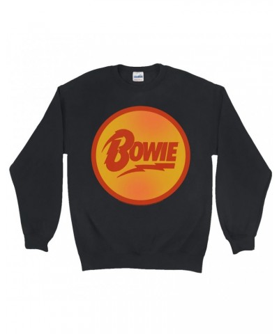 David Bowie Sweatshirt | Bowie Orange And Red Circle Logo Sweatshirt $11.18 Sweatshirts