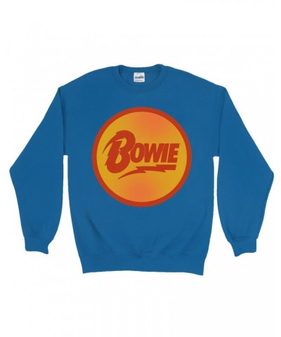 David Bowie Sweatshirt | Bowie Orange And Red Circle Logo Sweatshirt $11.18 Sweatshirts