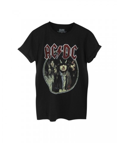 AC/DC Distressed Band Photo Ladies Black T-shirt $12.50 Shirts