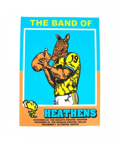 The Band Of Heathens Football Dillo 2019 Thanksgiving Poster $6.00 Decor