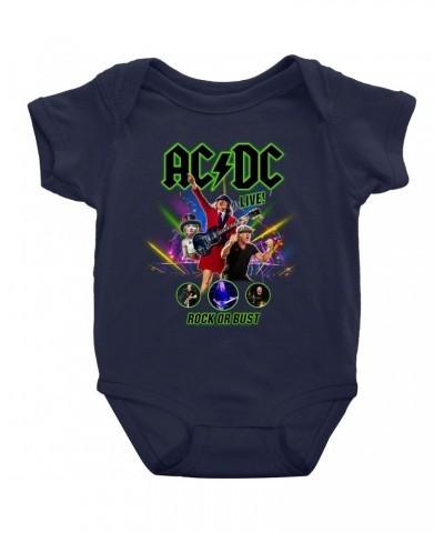 AC/DC Baby Short Sleeve Bodysuit | Rock Or Bust LIVE! Bodysuit $7.18 Kids