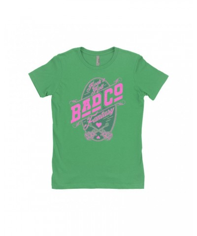 Bad Company Ladies' Boyfriend T-Shirt | Rock N' Roll Fantasy Pink Shirt $8.73 Shirts