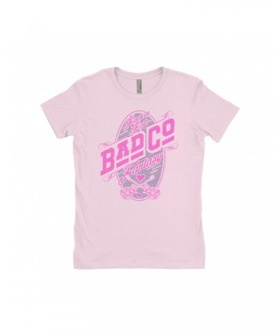 Bad Company Ladies' Boyfriend T-Shirt | Rock N' Roll Fantasy Pink Shirt $8.73 Shirts