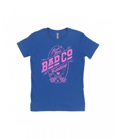 Bad Company Ladies' Boyfriend T-Shirt | Rock N' Roll Fantasy Pink Shirt $8.73 Shirts