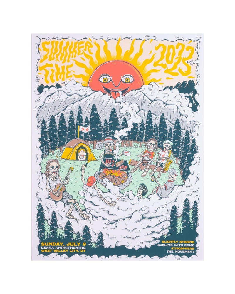 Slightly Stoopid 7/9/23 West Valley City UT Show Poster by Kentaro Yoshida $12.80 Decor