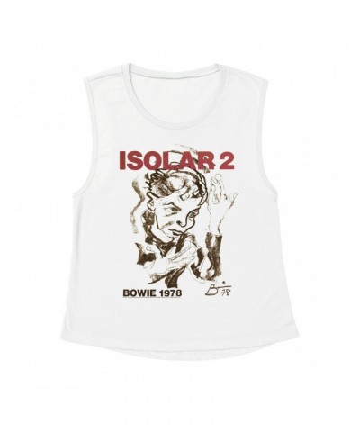 David Bowie Ladies' Muscle Tank Top | Isolar 2 1978 Concert Poster Shirt $10.54 Shirts