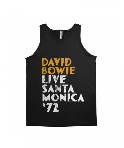 David Bowie Unisex Tank Top | Live At Santa Monica 1972 Shirt $7.49 Shirts