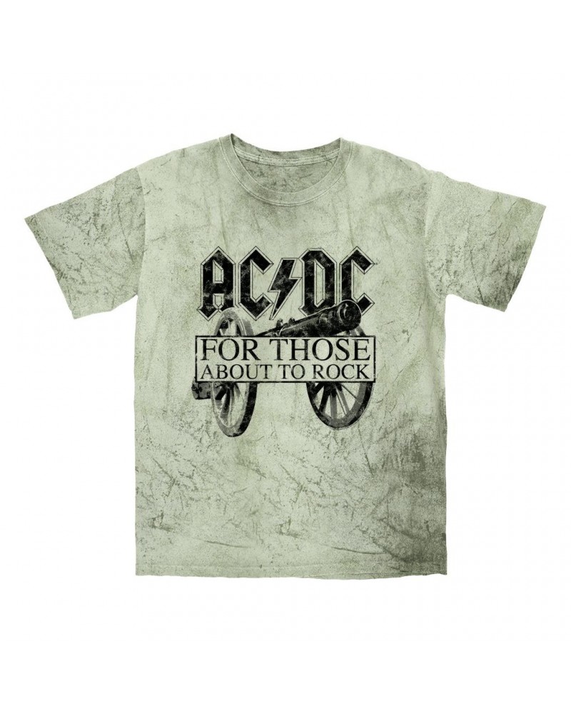 AC/DC T-shirt | For Those About To Rock Black Cannon Image Distressed Color Blast Shirt $9.28 Shirts