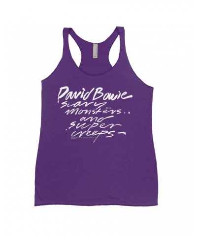 David Bowie Ladies' Tank Top | Scary Monsters And Super Creeps Shirt $10.13 Shirts