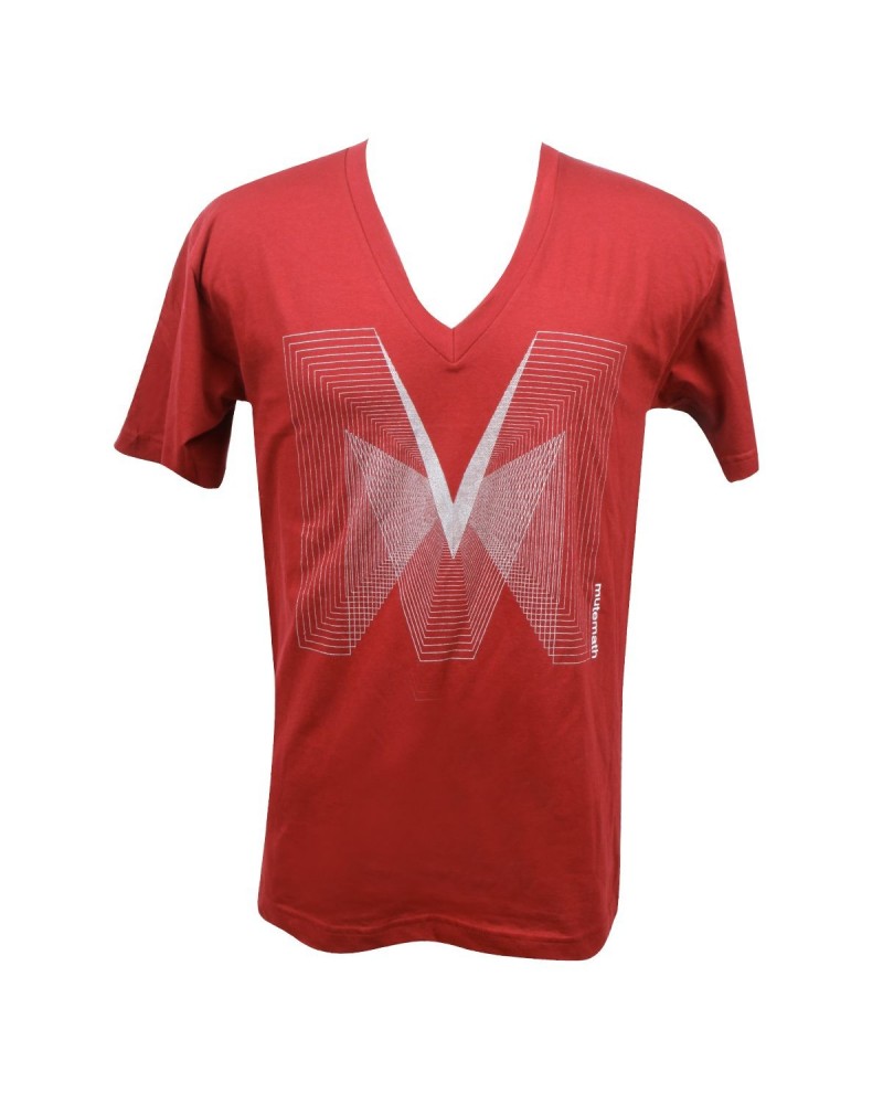 Mutemath Infinite Regression V-Neck Cranberry $8.55 Shirts