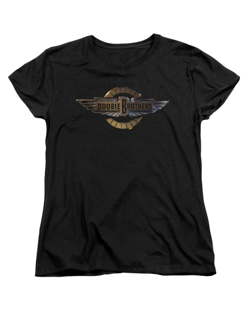 The Doobie Brothers Women's Shirt | BIKER LOGO Ladies Tee $6.60 Shirts