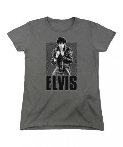 Elvis Presley Women's Shirt | LEATHER Ladies Tee $7.31 Shirts