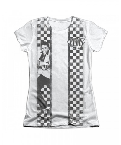 Elvis Presley Junior's Shirt | CHECKERED BOWLING SHIRT Junior's Tee $9.00 Shirts