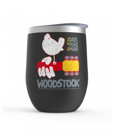 Woodstock Wine Tumbler | 3 Days Of Peace And Music Logo Stemless Wine Tumbler $9.87 Drinkware