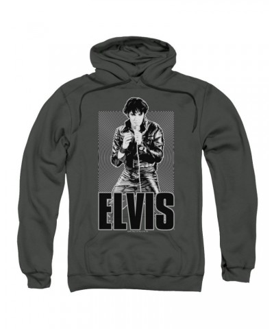 Elvis Presley Hoodie | LEATHER Pull-Over Sweatshirt $14.72 Sweatshirts