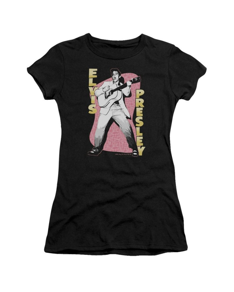 Elvis Presley Juniors Shirt | PINK ROCK Juniors T Shirt $7.65 Shirts