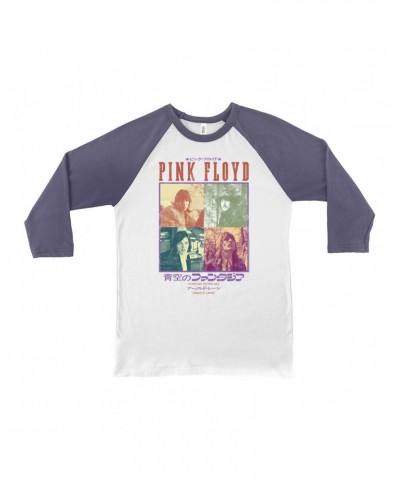 Pink Floyd 3/4 Sleeve Baseball Tee | Point Me To The Sky Asia Distressed Shirt $14.38 Shirts