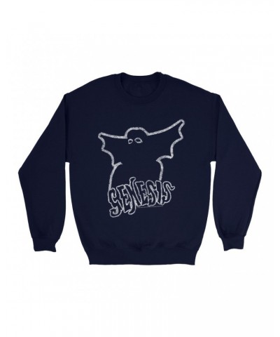 Genesis Sweatshirt | Band Logo With Ghost Distressed Sweatshirt $15.38 Sweatshirts